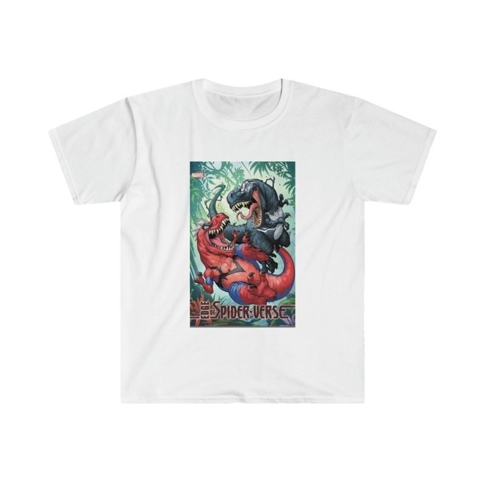 Spider-Rex Miles Morales Across The SpiderVerse Hobie Brown White Shirt